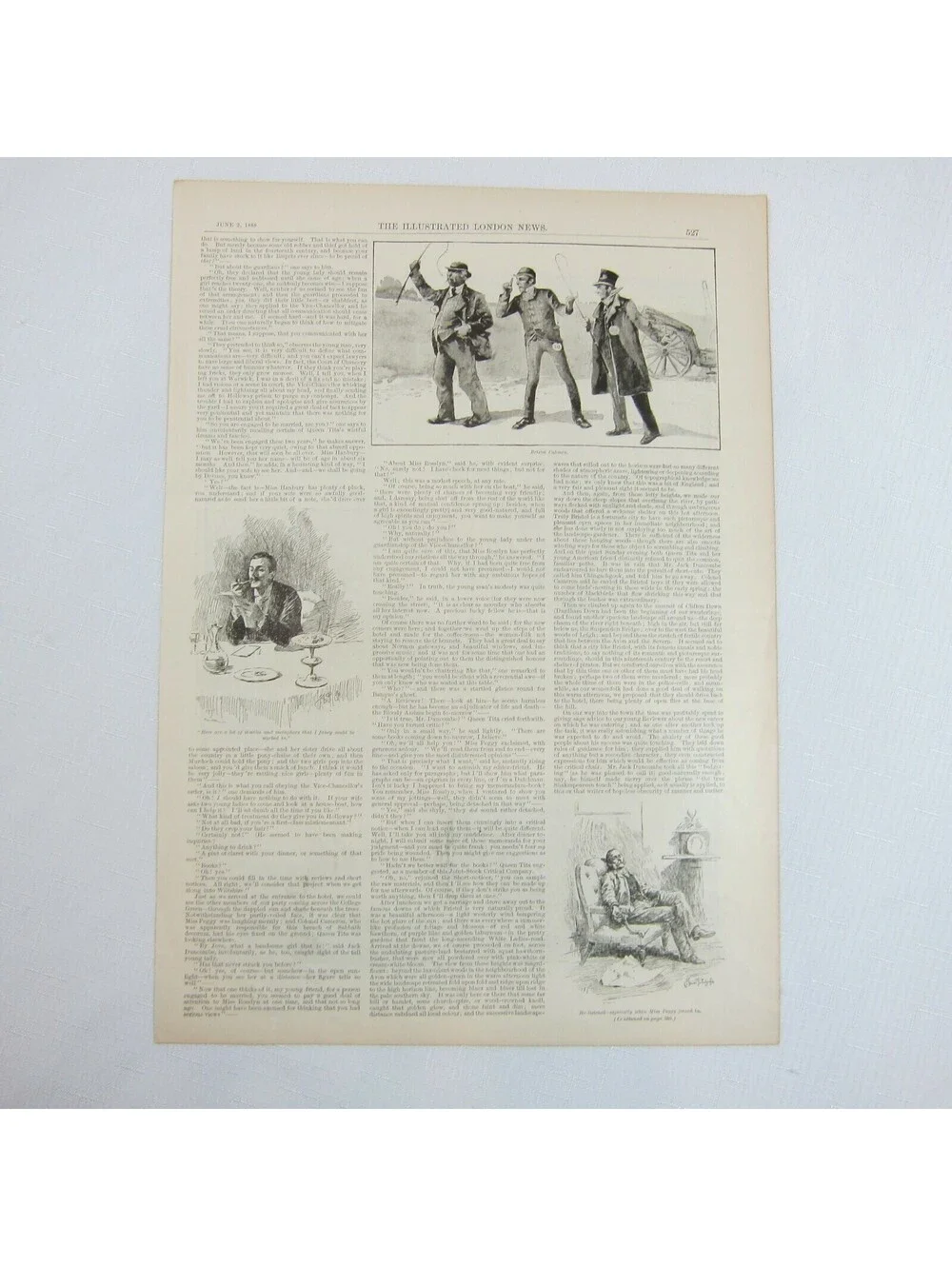 Antique 1888 Print 